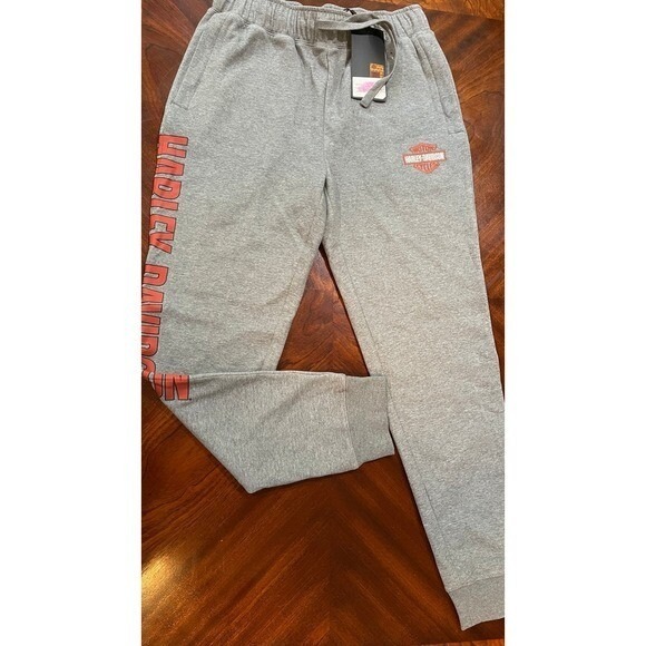 NWT‎ Men's Harley-Davidson Sweatpants size small Grey Heather - Picture 1 of 10